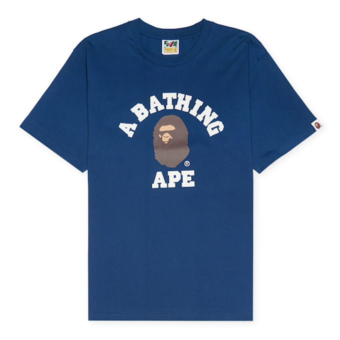 A Bathing Ape College Tee M blue 85280 1