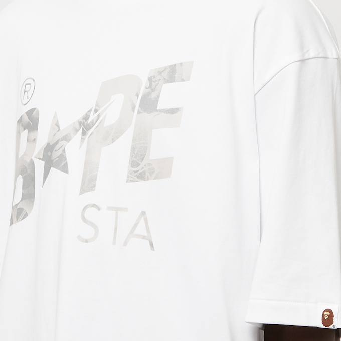 A Bathing Ape Floral Solid Camo Bape Sta Logo Relaxed Fit Tee white 88269 5