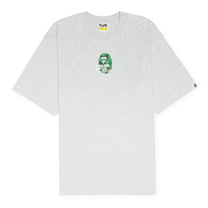 A Bathing Ape Floral Solid Camo Medium Ape Head Relaxed Fit Tee grijs 85287 1