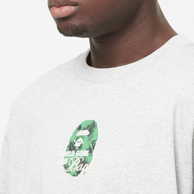 A Bathing Ape Floral Solid Camo Medium Ape Head Relaxed Fit Tee grau 85287 5
