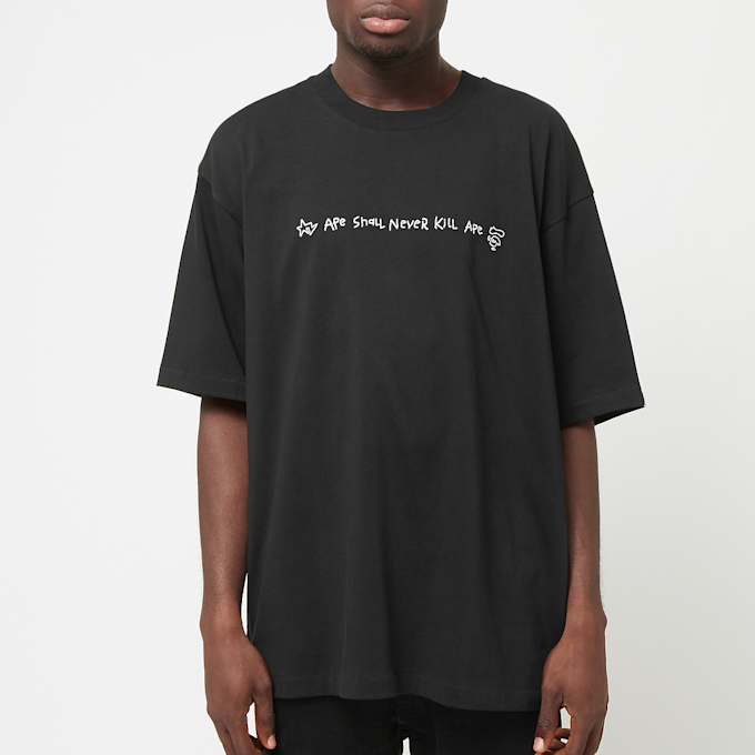 A Bathing Ape Hand Drawn Logo Relaxed Fit Tee black 85284 2