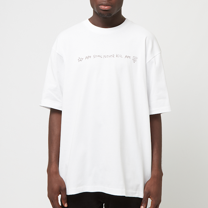 A Bathing Ape Hand Drawn Logo Relaxed Fit Tee white 85286 2