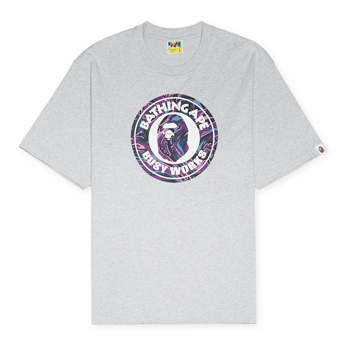 A Bathing Ape Marbling Camo Busy Works Relaxed Fit Tee M grijs 85288 1