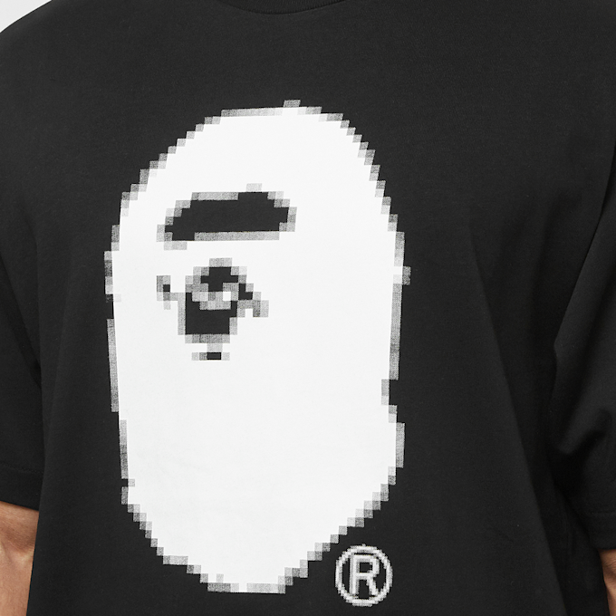 A Bathing Ape Pixel Ape Head Relaxed Fit Tee M black 89658 5