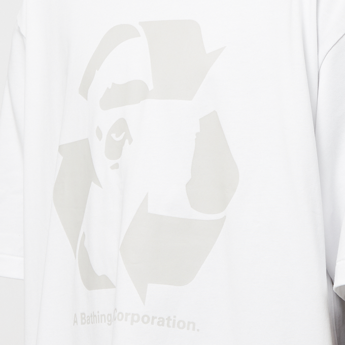 A Bathing Ape Recycle Motif Relaxed Fit Tee white 88273 5