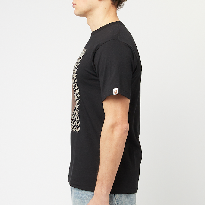 A Bathing Ape Sta Houndstooth Ape Head Tee zwart 87070 3