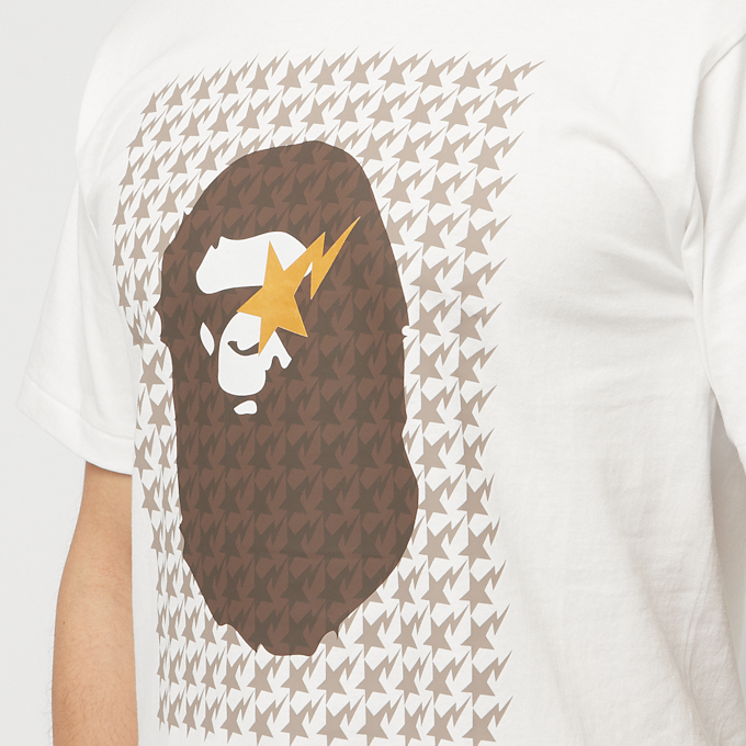 A Bathing Ape Sta Houndstooth Ape Head Tee weiß 89100 5