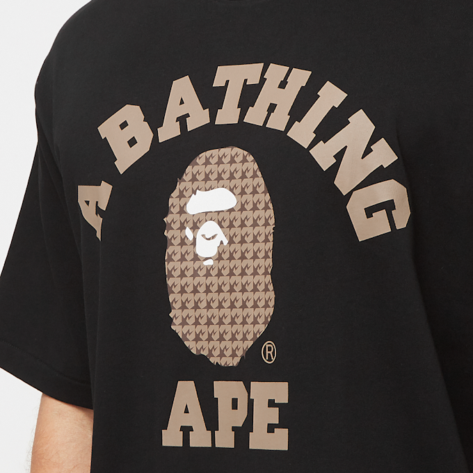 A Bathing Ape Sta Houndstooth College Relaxed Fit Tee M black 89101 5