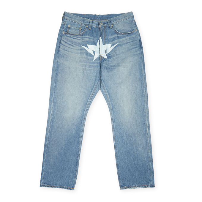 A Bathing Ape Twin Sta Relaxed Fit 13 Oz Denim Pants blau 89098 1