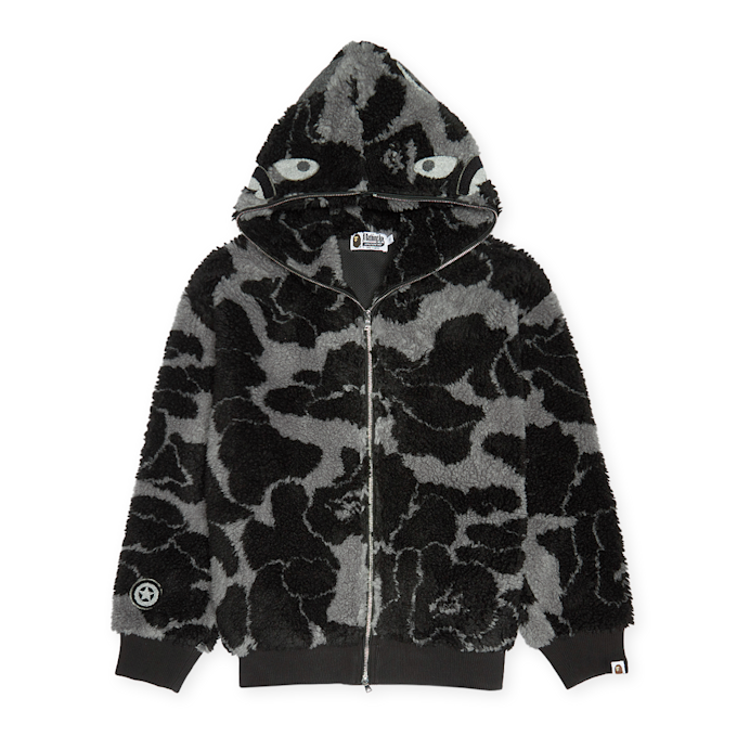 A Bathing Ape Abc Camo Boa Shark Relaxed Fit Full Zip Hoodie camouflage 85289 1