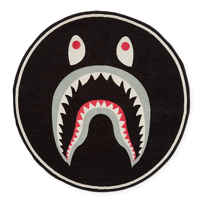 A Bathing Ape Shark Floor Rug black 88275 1