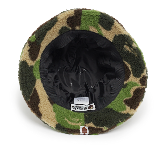 A Bathing Ape Abc Camo Boa Fleece Bucket Hat M camouflage 90029 3