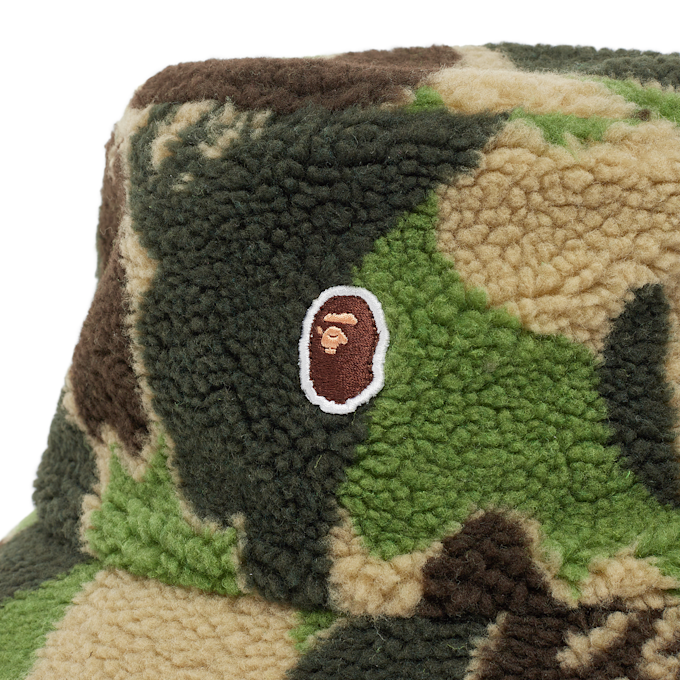 A Bathing Ape Abc Camo Boa Fleece Bucket Hat M camouflage 90029 4
