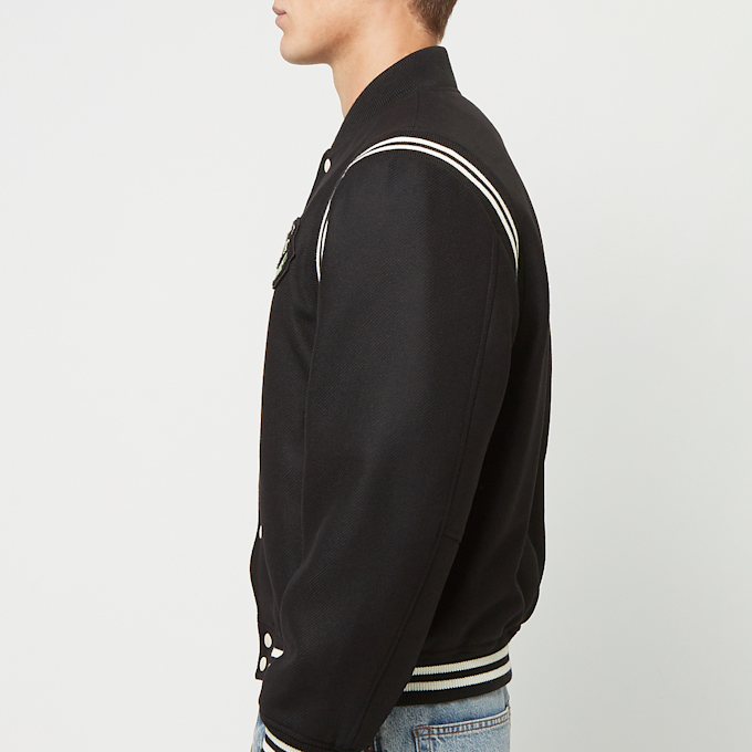 Lacoste Premium Wool Varsity Jacket zwart 88335 3