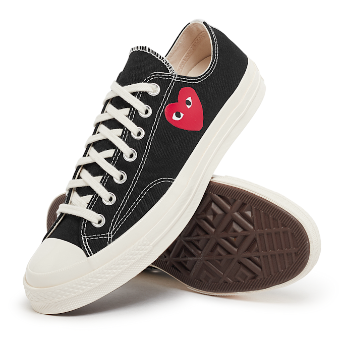 Comme des Garcons Play Small Red Heart Chuck Taylor All Star '70 Low schwarz 85445 7