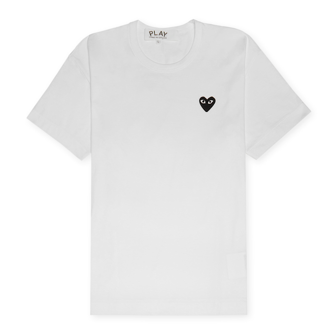 Comme des Garcons Play Black Heart T-Shirt White weiß 87587 1