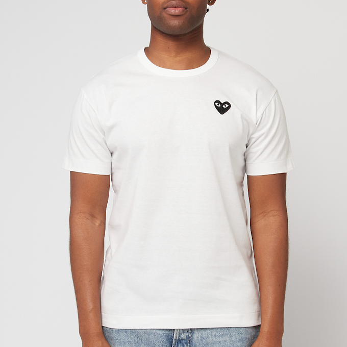 Comme des Garcons Play Black Heart T-Shirt White weiß 87587 2