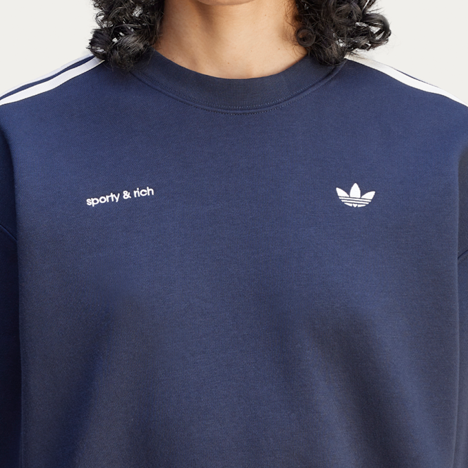 adidas Originals x Sporty & Rich Wmns Collegiate Pack Sweatshirt blau 89947 5