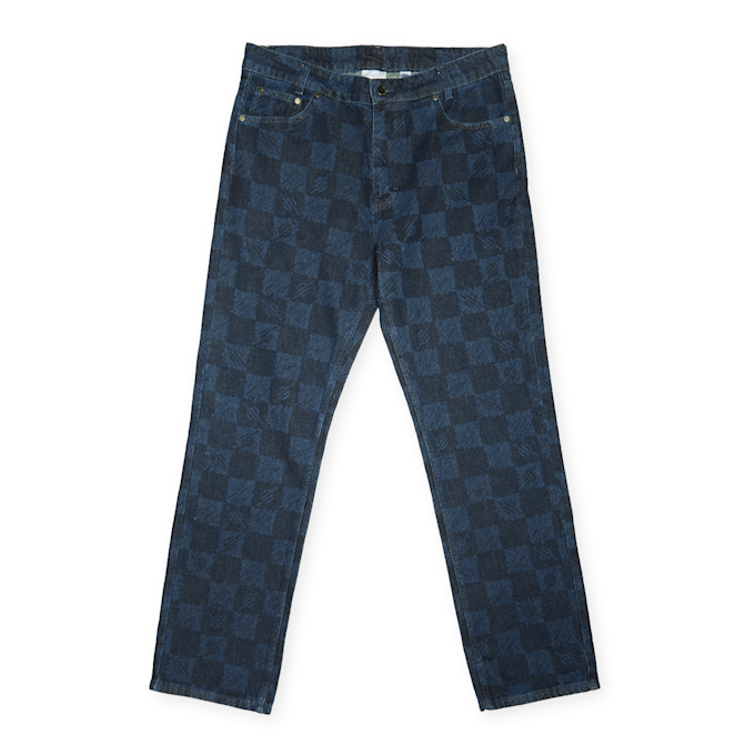 Daily Paper Kibo Check Jacquard Jeans blauw 85485 1