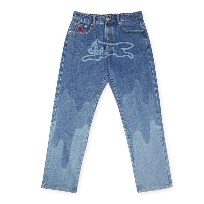 ICECREAM Running Dog Lazer Drip Denim Pant bleu 89173 1