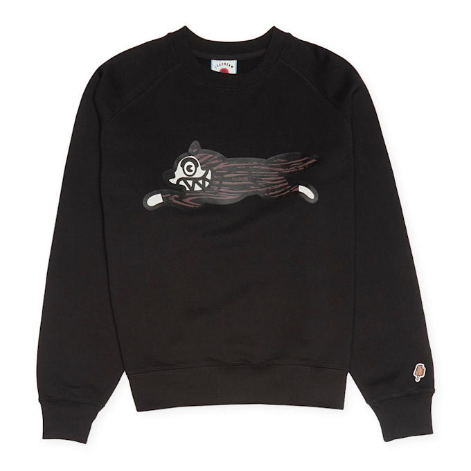 ICECREAM Woodgrain Running Dog Crewneck zwart 90056 1