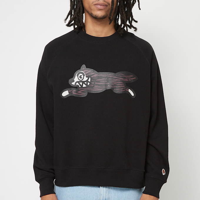 ICECREAM Woodgrain Running Dog Crewneck zwart 90056 2
