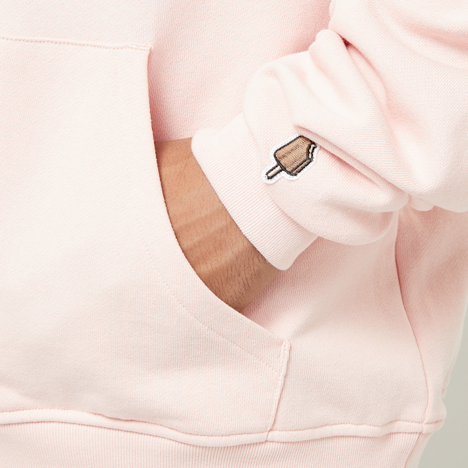 ICECREAM Woodgrain Running Dog Popover Hoodie light pink 88384 5
