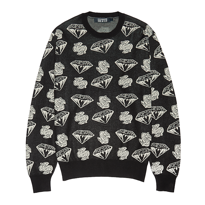 Billionaire Boys Club Diamonds & Dollars Knit Jumper schwarz 86287 1