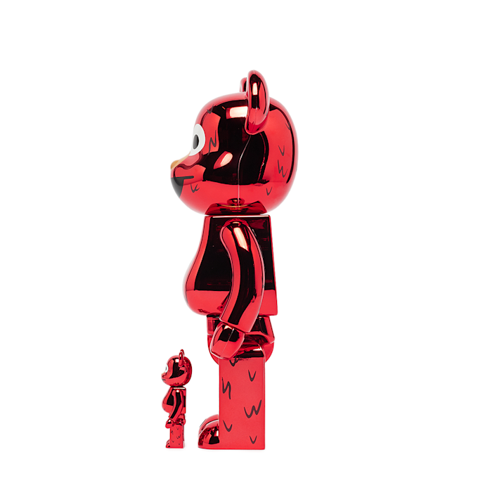Medicom Bearbrick Elmo Chrome Ver. 100% & 400% multi-colour 90368 2