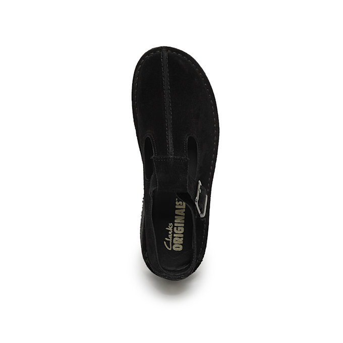 Clarks Originals Wmns Trek Wedge T-Bar Suede schwarz 87302 4