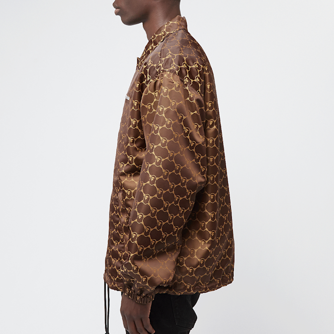 A Bathing Ape Solid Camo Jacquard Nylon Reversible Coach Jacket M brown 88770 2