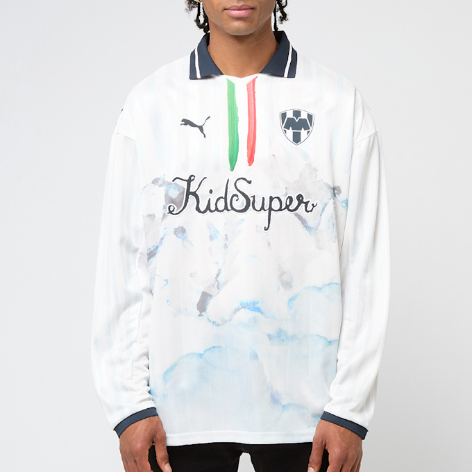 PUMA x KidSuper CF Monterrey Longsleeve Retro Shirt bleu 88468 2