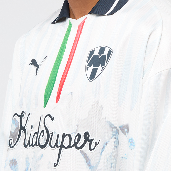 PUMA x KidSuper CF Monterrey Longsleeve Retro Shirt bleu 88468 5