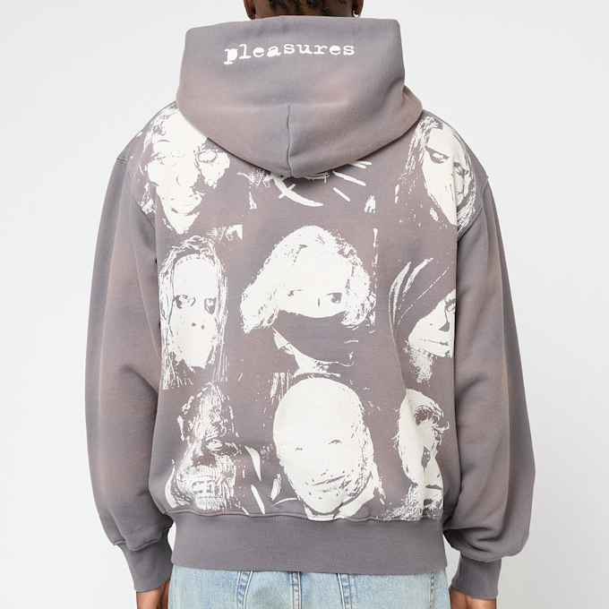 Pleasures x Slipknot Nonagram Zip Hoodie gris 86281 4