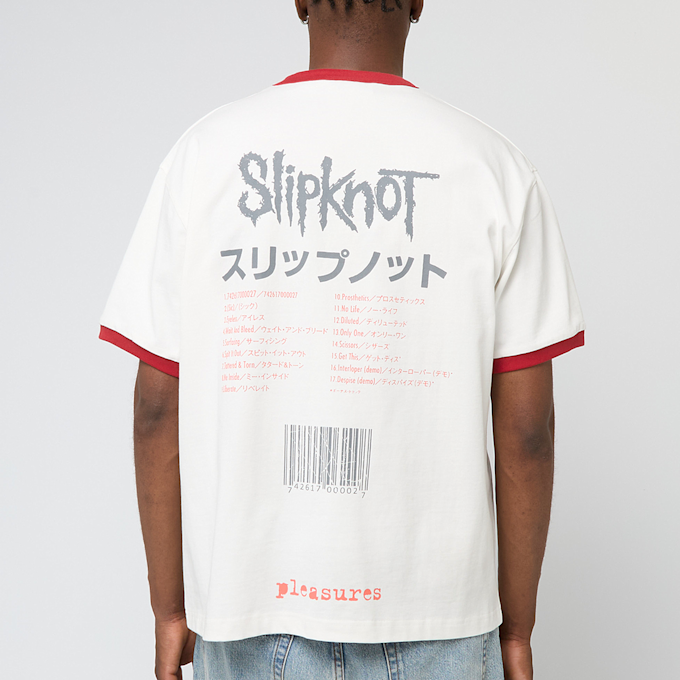 Pleasures x Slipknot Self Titled Ringer Shirt white 90615 4
