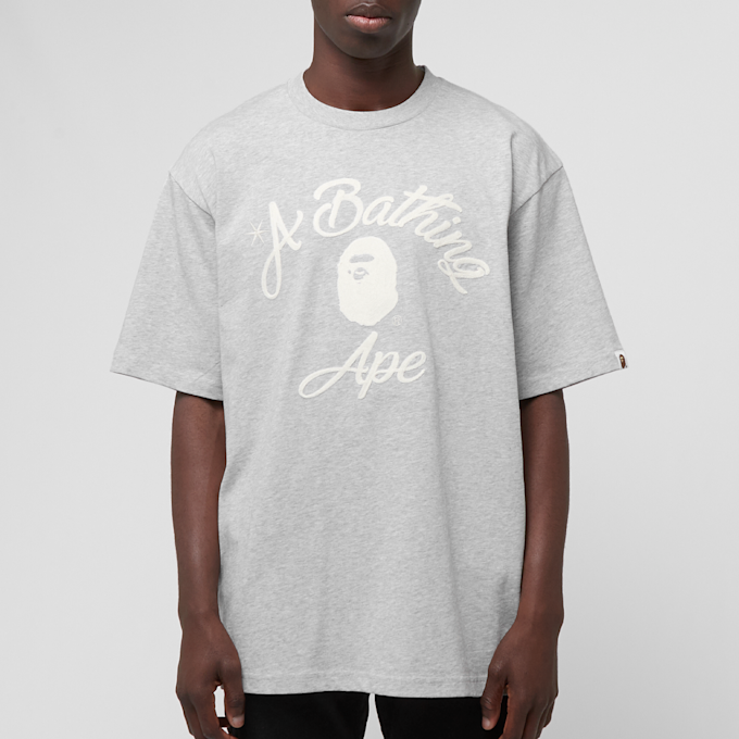 A Bathing Ape Chain Stitch College Relaxed Fit Tee grey 88762 2