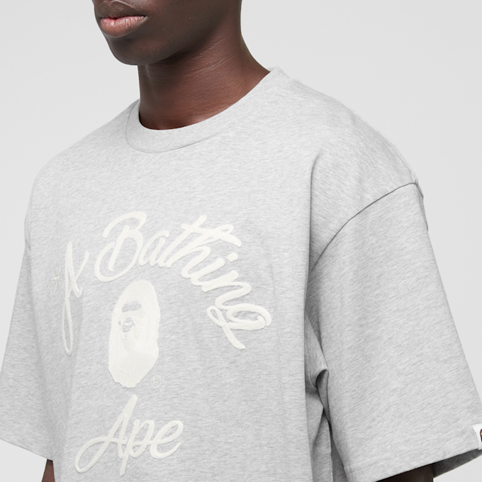 A Bathing Ape Chain Stitch College Relaxed Fit Tee grey 88762 5