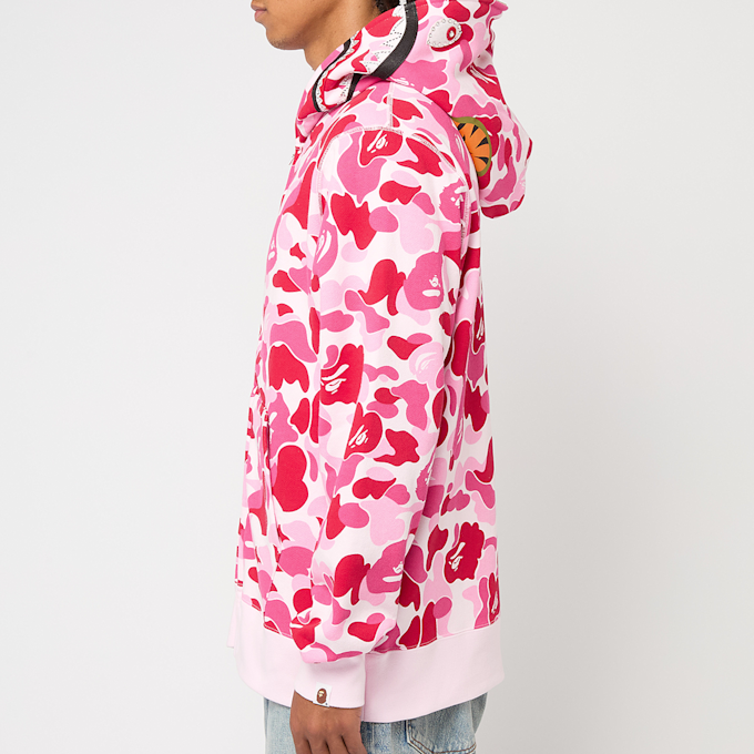 A Bathing Ape ABC Camo Crystal Stone Shark Full Zip Hoodie pink light pink 89413 3
