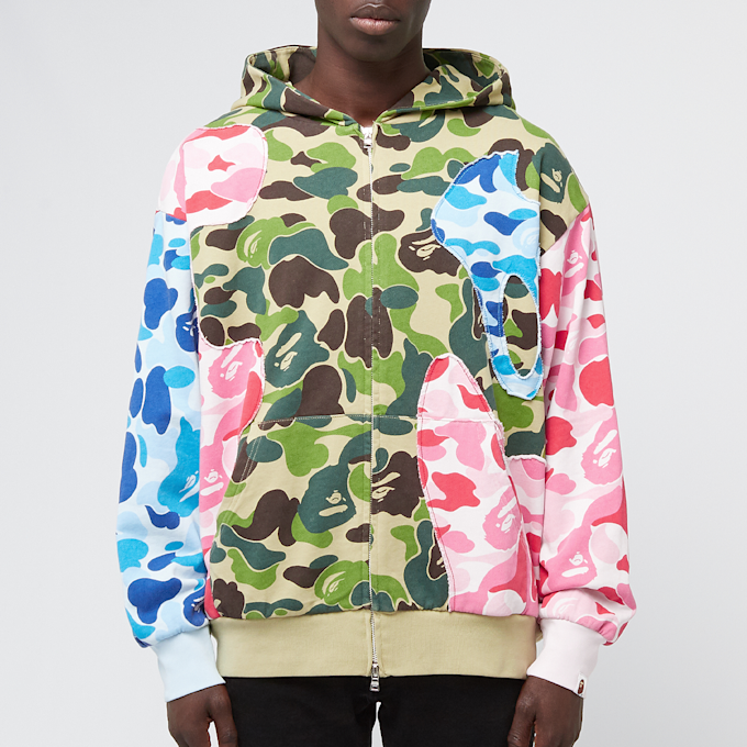 A Bathing Ape ABC Camo Patchwork Relaxed Fit Zip Hoodie multi-colour 87734 2