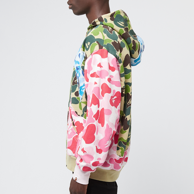 A Bathing Ape ABC Camo Patchwork Relaxed Fit Zip Hoodie multi-colour 87734 3