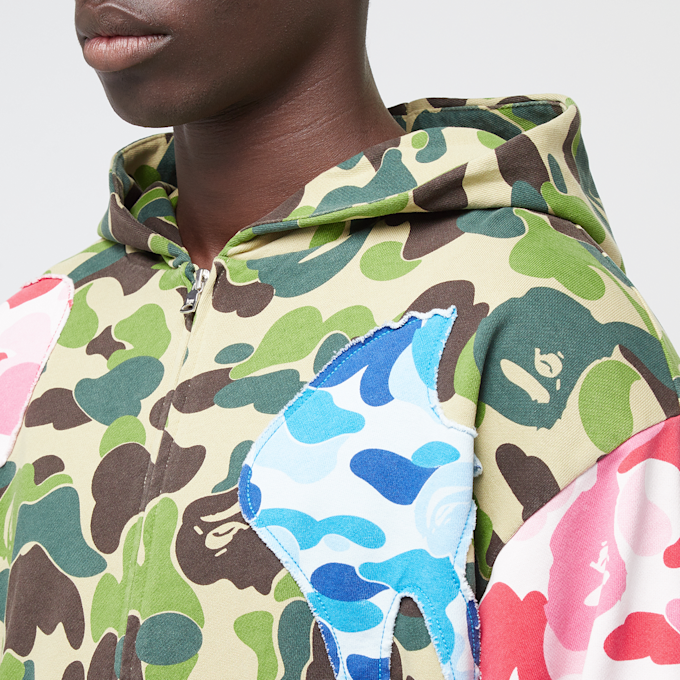 A Bathing Ape ABC Camo Patchwork Relaxed Fit Zip Hoodie multi-colour 87734 5