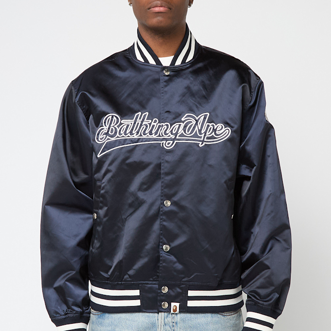 A Bathing Ape Baseball Varsity Jacket blue 90191 2