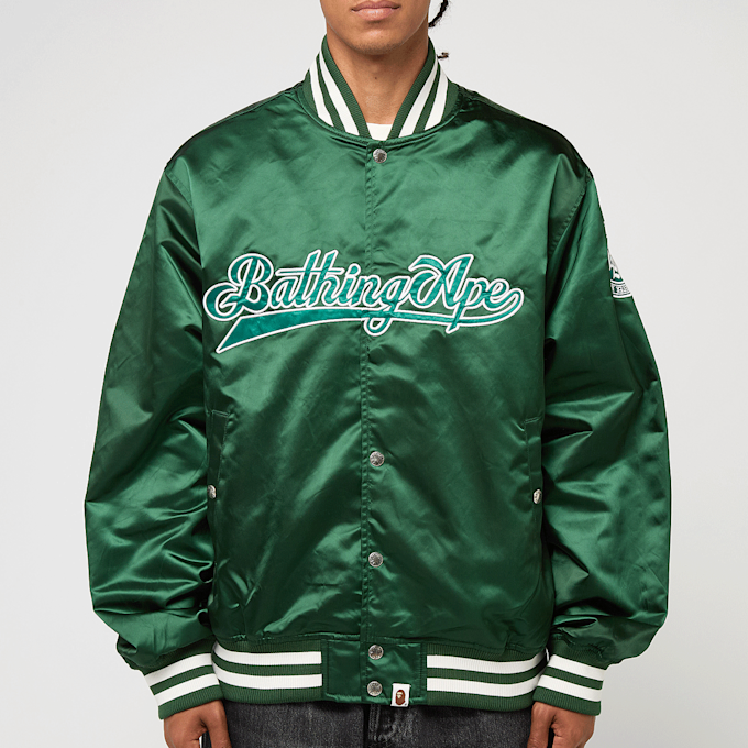 A Bathing Ape Baseball Varsity Jacket green 88773 2
