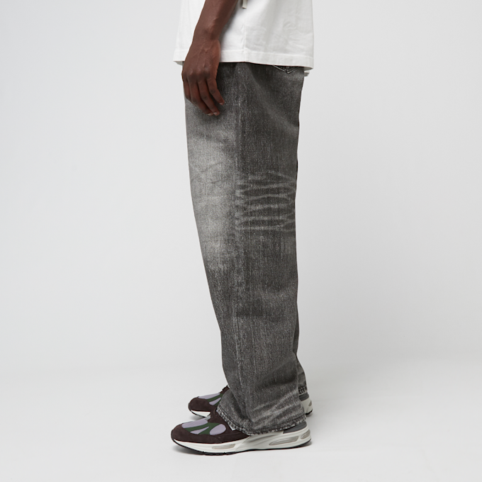 A Bathing Ape Fake Print Sta Loose Fit Denim Pants grey 86246 3
