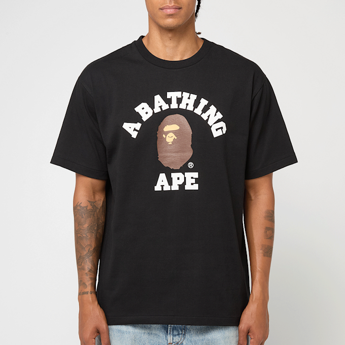 A Bathing Ape College Tee black 87768 2