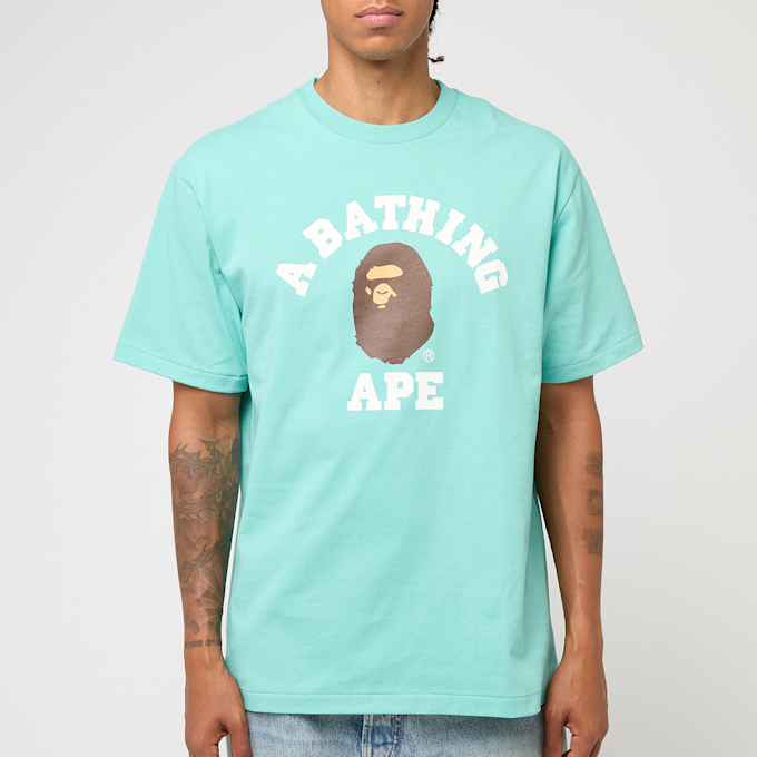 A Bathing Ape College Tee blue blauw 86328 2