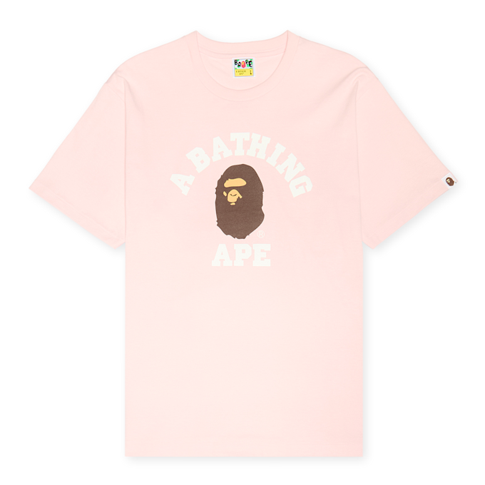 A Bathing Ape College Tee pink light pink 86329 1