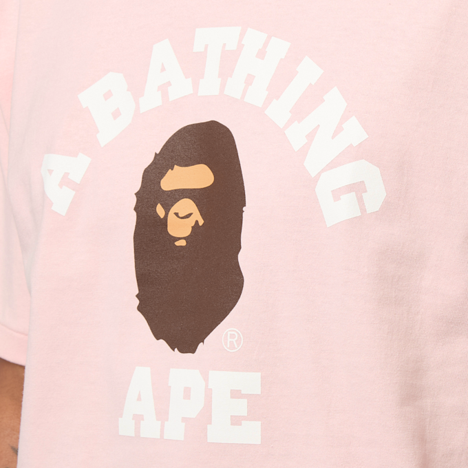A Bathing Ape College Tee pink light pink 86329 5