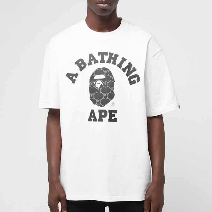 A Bathing Ape College Monogram College Relaxed Fit Tee white 87770 2