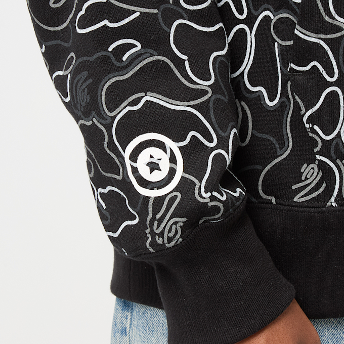 A Bathing Ape Neon Camo Shark Full Zip Hoodie black camouflage 86282 7